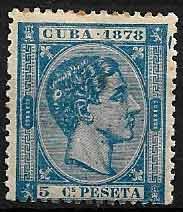 Serie sellos Cuba colonia española 0044. Alfonso XII (*)