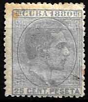 Serie sellos Cuba colonia española 0059. Alfonso XII (*)