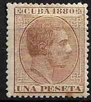 Serie sellos Cuba colonia española 0061. Alfonso XII (*)