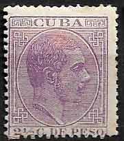 Serie sellos Cuba colonia española 0096. Alfonso XII (*)
