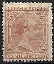 Serie sellos Cuba colonia española 0106. Alfonso XIII (*)