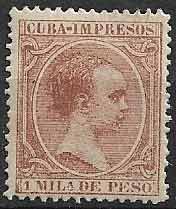 Serie sellos Cuba colonia española 0107. Alfonso XIII (*)