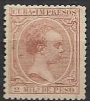 Serie sellos Cuba colonia española 0108. Alfonso XIII (*)