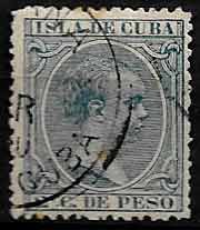 Serie sellos Cuba colonia española 0113. Alfonso XIII (o)