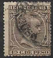 Serie sellos Cuba colonia española 0116. Alfonso XIII (o)