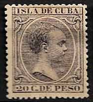 Serie sellos Cuba colonia española 0117. Alfonso XIII (*)