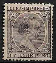Serie sellos Cuba colonia española 0119. Alfonso XIII (*)