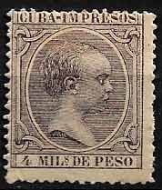 Serie sellos Cuba colonia española 0122. Alfonso XIII (*)