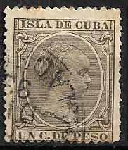 Serie sellos Cuba colonia española 0124. Alfonso XIII (o)