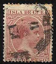 Serie sellos Cuba colonia española 0125. Alfonso XIII (o)