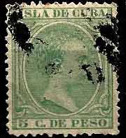Serie sellos Cuba colonia española 0127. Alfonso XIII (o)