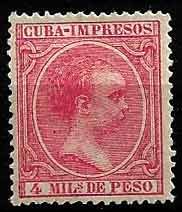 Serie sellos Cuba colonia española 0134. Alfonso XIII (*)