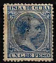 Serie sellos Cuba colonia española 0136. Alfonso XIII (o)