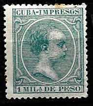 Serie sellos Cuba colonia española 0141. Alfonso XIII (*)
