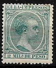 Serie sellos Cuba colonia española 0142. Alfonso XIII (*)