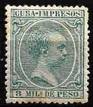 Serie sellos Cuba colonia española 0145. Alfonso XIII (*)
