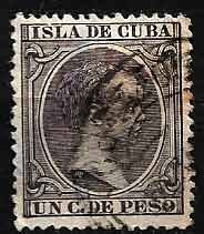 Serie sellos Cuba colonia española 0146. Alfonso XIII (o)