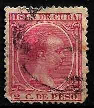 Serie sellos Cuba colonia española 0147. Alfonso XIII (o)
