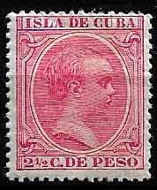 Serie sellos Cuba colonia española 0148. Alfonso XIII (*)