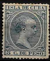 Serie sellos Cuba colonia española 0149. Alfonso XIII (sg)