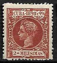 Serie sellos Cuba colonia española 0155. Alfonso XIII (*)
