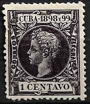 Serie sellos Cuba colonia española 0159. Alfonso XIII (*)