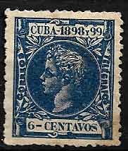 Serie sellos Cuba colonia española 0164. Alfonso XIII (*)