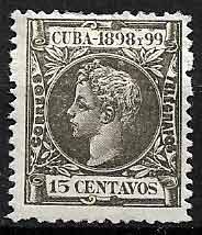 Serie sellos Cuba colonia española 0167. Alfonso XIII (*)