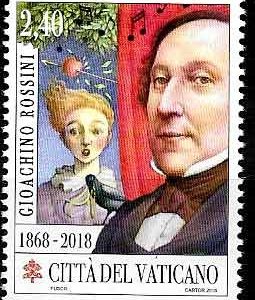 Serie sellos Vaticano 1798. Giochino Rossini