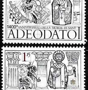 Serie sellos Vaticano 1800-01. Adeodato y Zósimo
