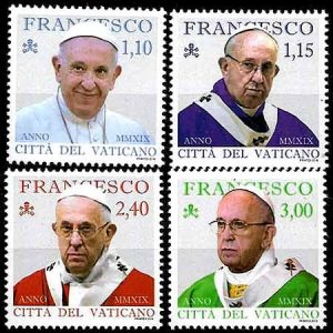 Serie sellos Vaticano 1804-07. Pontificado Francisco I