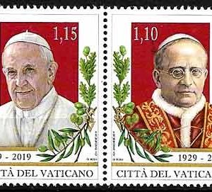 Serie sellos Vaticano 1811-12. Tratado de Letrán