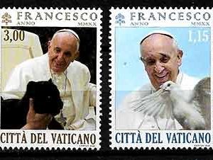 Serie sellos Vaticano 2020 s/n. Pontificado Papa