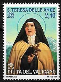 Serie sellos Vaticano 2020 s/n. Santa Teresa de Jesús