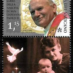 Serie sellos Vaticano 2020 s/n. Nacimiento Juan Pablo II