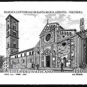 Serie sellos Vaticano 2020 s/n. Catedral de Volterra