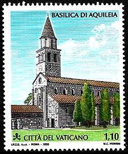 Serie sellos Vaticano 2020 s/n. Basilica de Aquileia