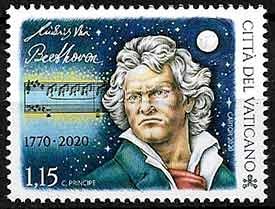 Serie sellos Vaticano 2020 s/n. Beethoven