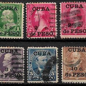 Serie sellos Cuba ocupacion amercicana 0136-41 (o)