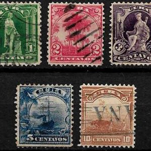 Serie sellos Cuba ocupacion amercicana 0142-6 (o)