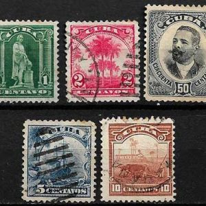 Serie sellos Cuba republica 0148-52 (o)