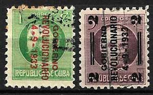 Serie sellos Cuba republica 0217-218 (o)