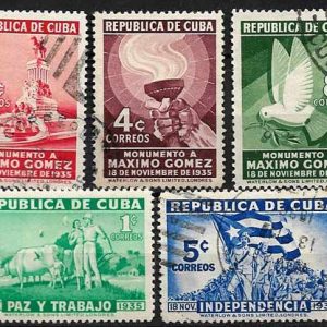 Serie sellos Cuba republica 0231-235 (o)