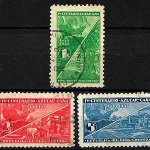Serie sellos Cuba republica 0236-38 (o)
