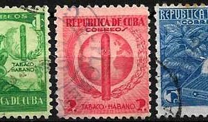 Serie sellos Cuba republica 0257-9 (o)