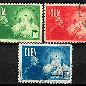Serie sellos Cuba republica 0277-9 (o)