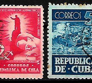 Serie sellos Cuba republica 0312-3 (o)