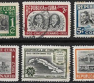 Serie sellos Cuba republica 0358-63 (o)