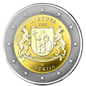 Moneda 2 euros de Lituania 2021 Región Dzukija
