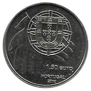 Moneda Portugal  001 1/2 Euro 2010. S/C – Banco Alimentos